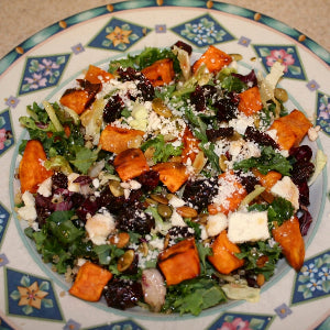 Roasted Sweet Potato, Kale, and Quinoa Salad