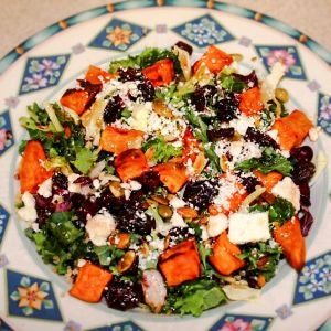 Roasted Sweet Potato, Kale, and Quinoa Salad