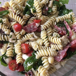 Combine some favorite antipasto ingredients with Tuscan Herb Olive Oil and Lambrusco Wine Vinegar to make your new go-to summer side dish. 