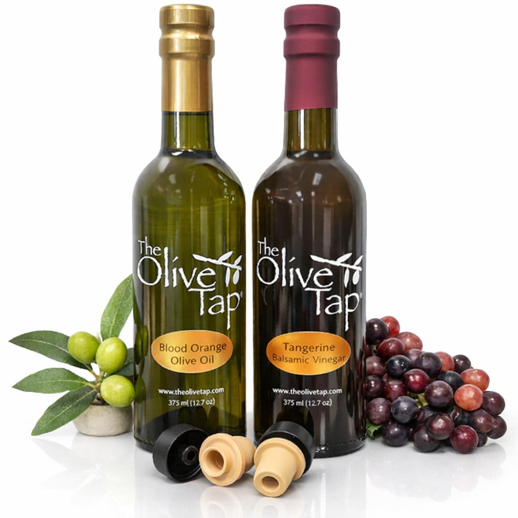 Blood Orange Olive Oil & Tangerine Balsamic Vinegar with Dripless Pour Spouts