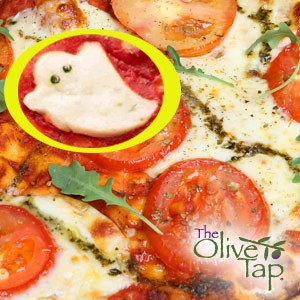 Pesto Pizza Recipe with ghosts